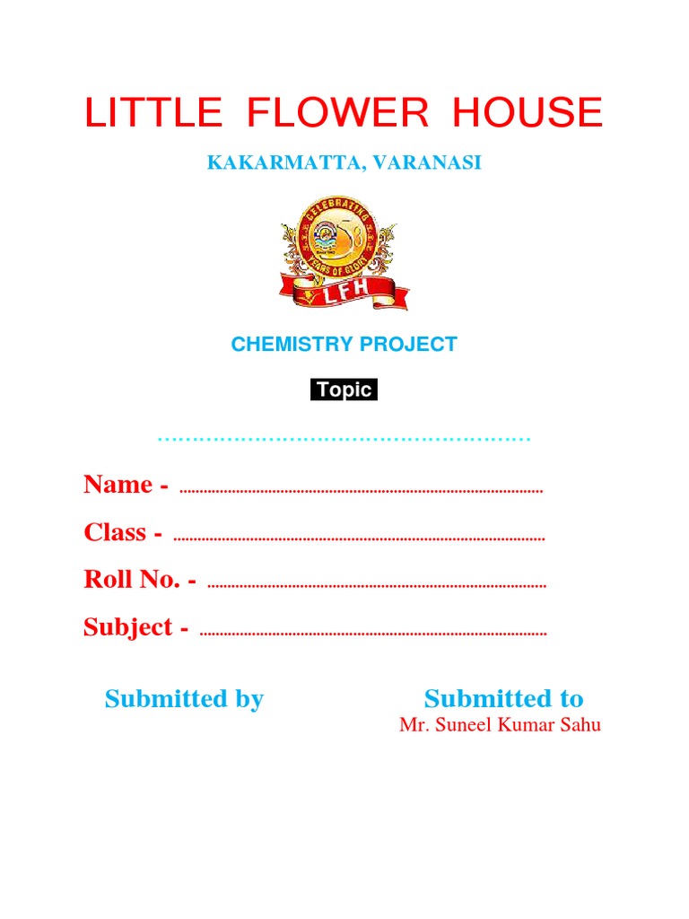 Chemistry Project Cover Page For Kakarmatta | PDF