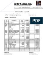 Equibuild Enterprises: Statement of Account