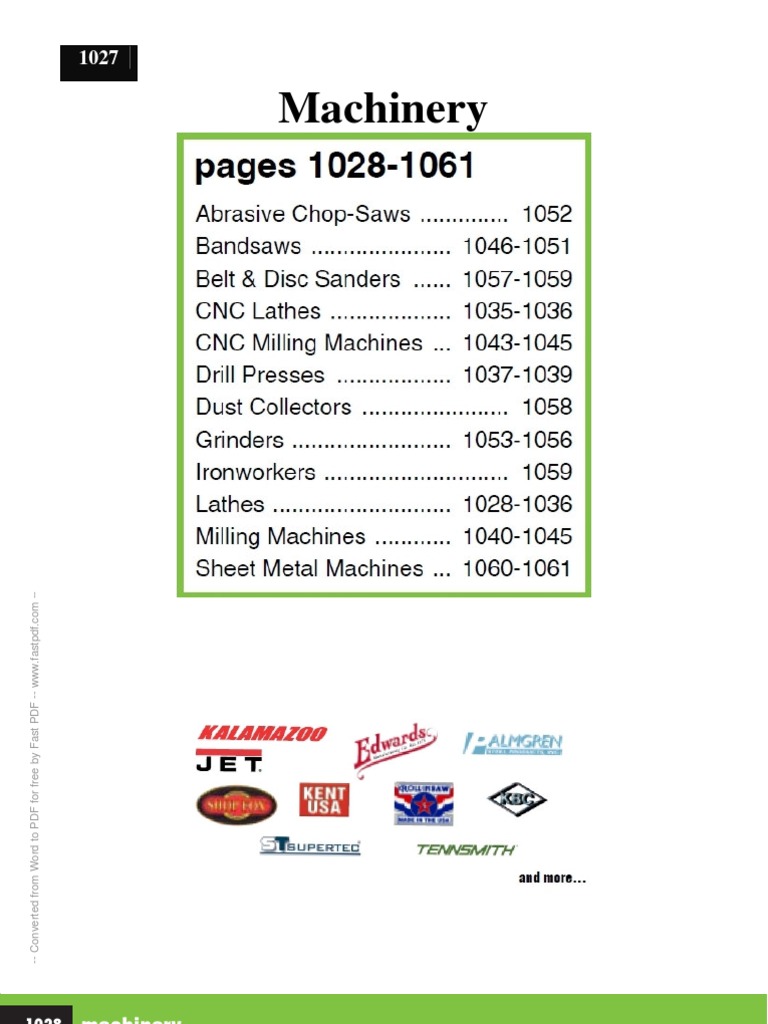 Machinery | PDF | Manufactured Goods | Metalworking
