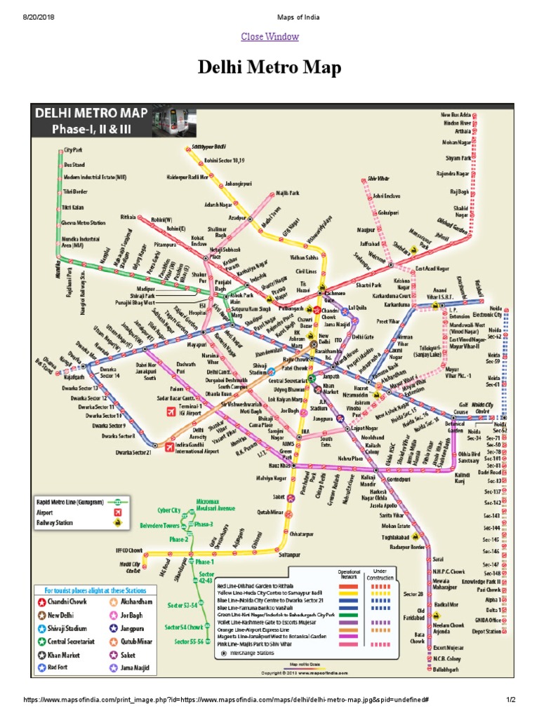 Delhi Metro Map Overview | PDF | Art | Technology & Engineering
