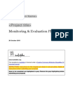 Monitoring & Evaluation Plan