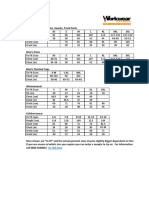 Men's, Women's, and Children's Clothing Size Charts