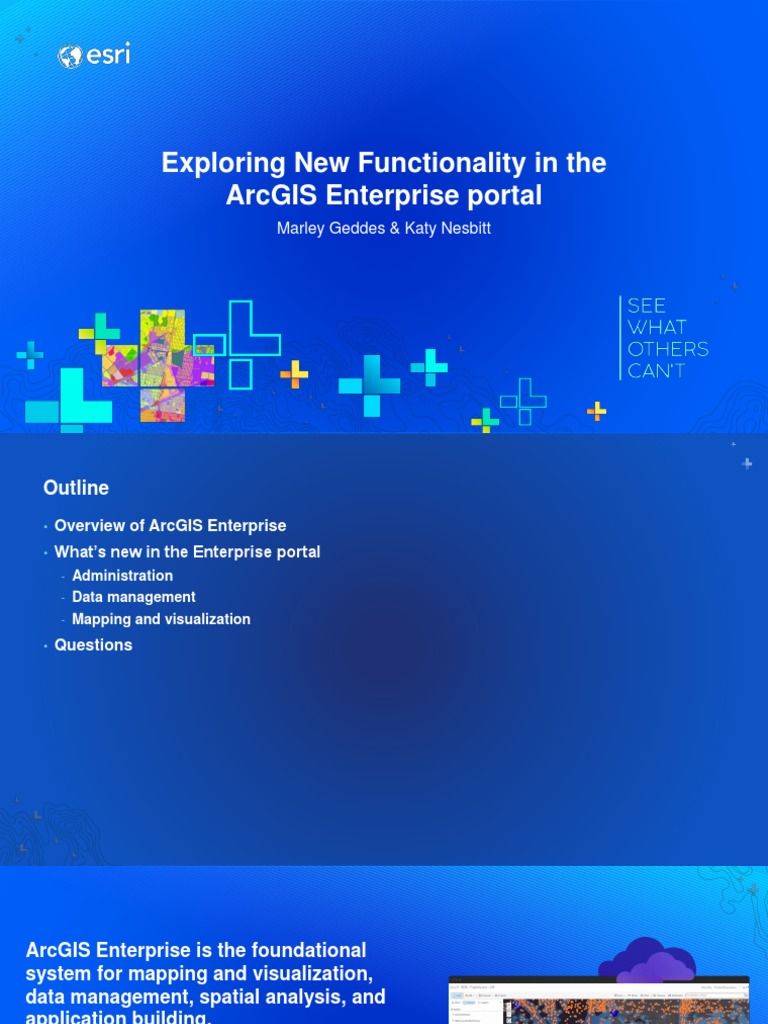 UC 2019 - What's New in The ArcGIS Enterprise Portal | PDF | Arc Gis | Esri