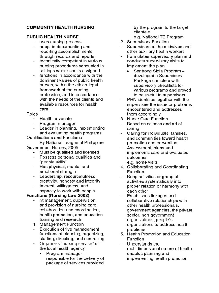 Community Health Nursing | PDF | Health Promotion | Public Health