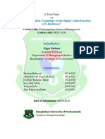 Impact of Information Technology On The Supply Chain Function of E-Businesses