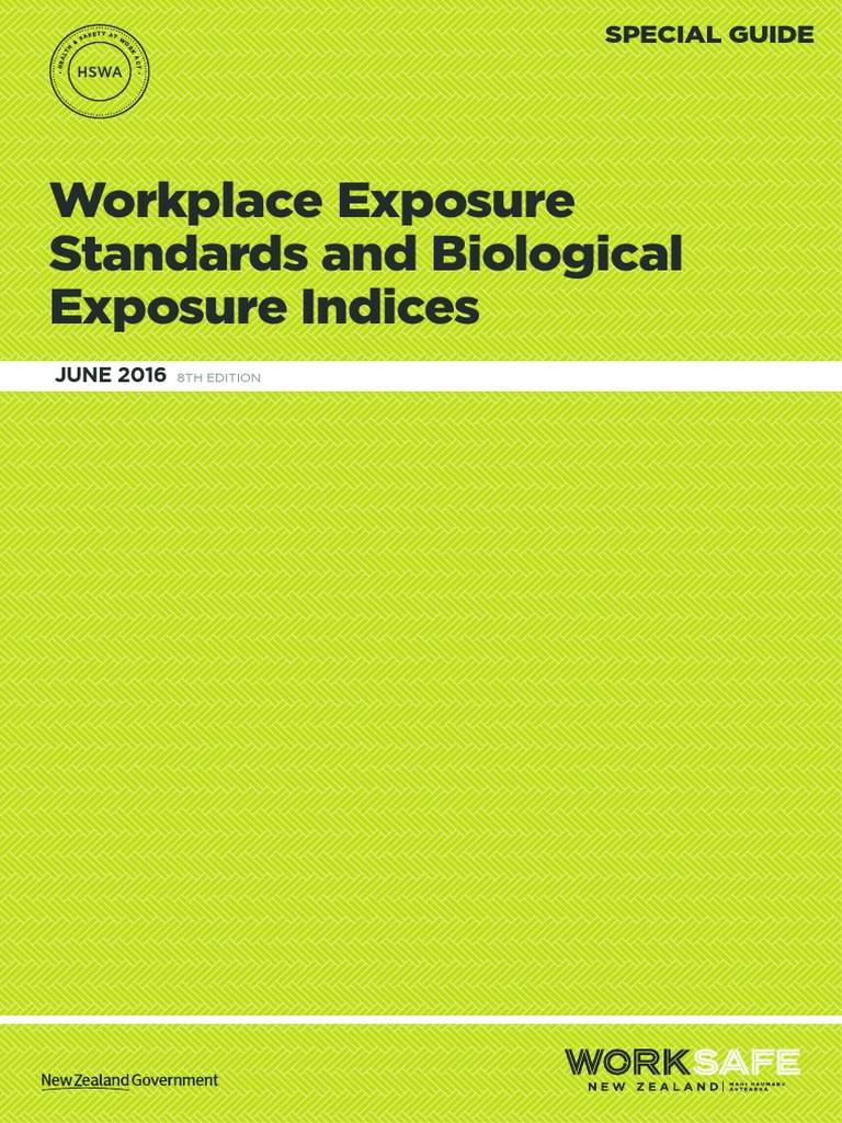 Workplace Exposure Standards 2016 PDF PDF Occupational Hygiene