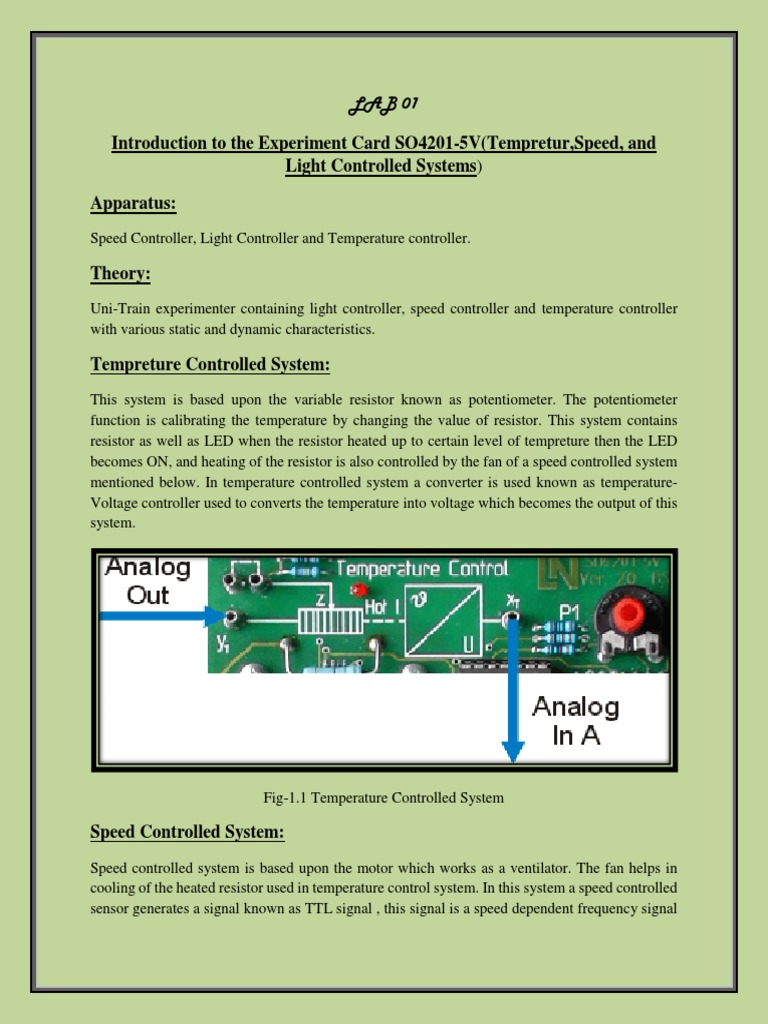 Temperature Control System Overview | PDF