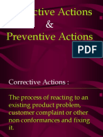 Corrective Actions Preventive Actions