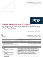 Grade 6: Module 2A: Unit 2: Lesson 2: Introducing "If" and Noting Notices and Wonders of The First Stanza