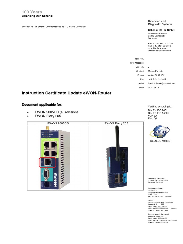 Instruction eWON Router Certificate Update PDF | Download Free PDF | Ip ...