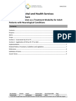 Electrical Stimulation As A Treatment Modality For Adult Patients With Neurological Conditions