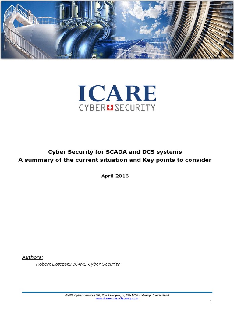 Cyber Security For SCADA and DCS Systems A Summary of The Current ...