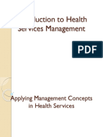 Introduction To Health Services Management