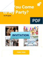 Will You Come To My Party?: For 8 Grade