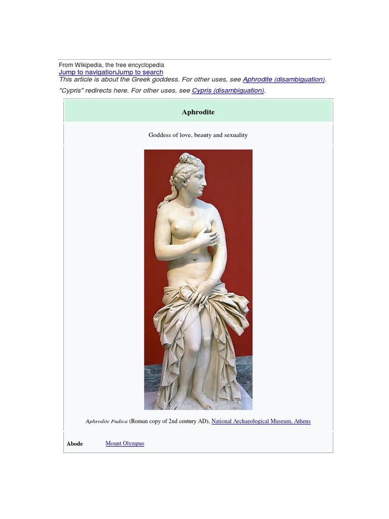 Aphrodite Wiki PDF Aphrodite Greek Mythology picture