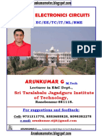 Analog Electronics Circuits: Arunkumar G