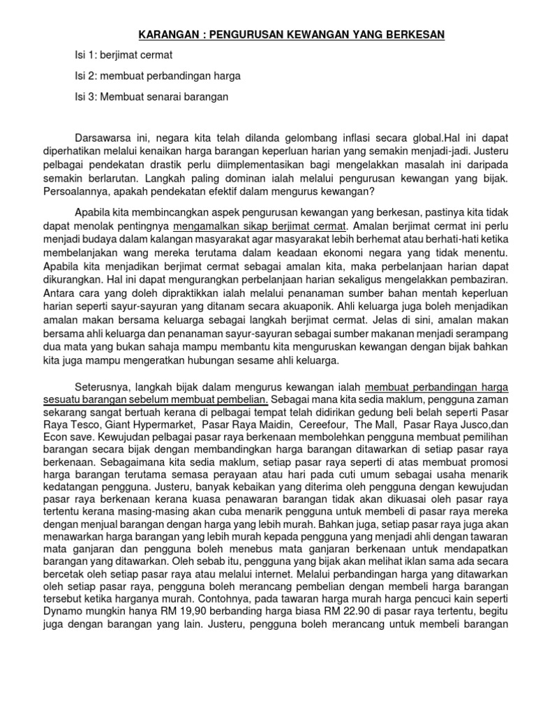 Contoh Karangan Pengurusan Masa Yang Sesuai  BlakeatHenderson