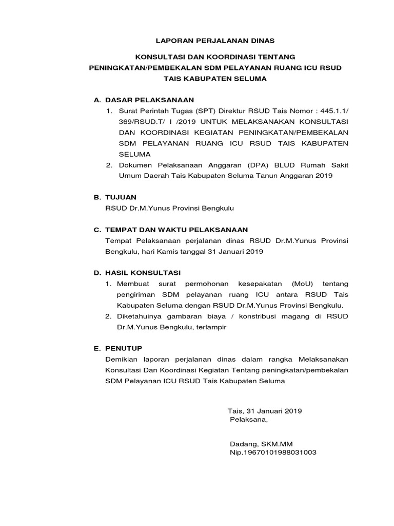 Contoh Laporan Sppd Copy