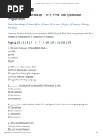 Computer Science MCQs - NTS, FPSC Test Questions Preparation - Ebook