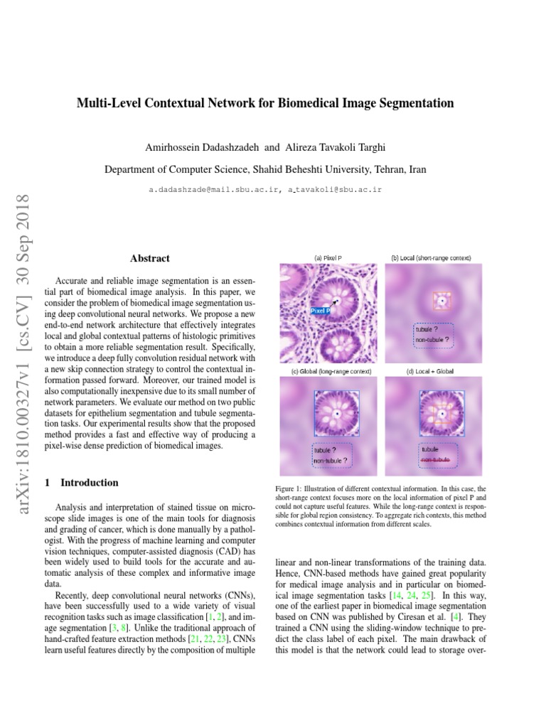 Multi-Level Contextual Network for Segmentation | PDF | Image ...