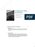 Introdução ao teste de software em nível de pós-graduação