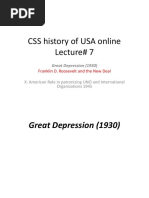 CSS History of USA Online Lecture# 7: Franklin D. Roosevelt and The New Deal