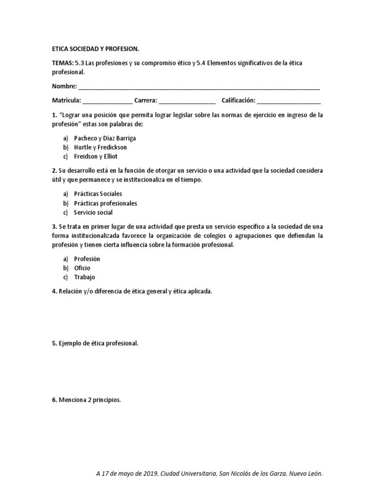 Examen | PDF | Crecimiento personal y profesional
