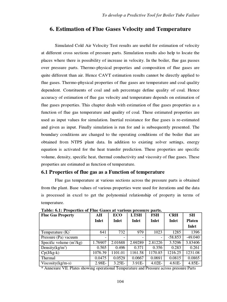 Estimation of Flue Gases Velocity and Temperature | PDF | Combustion ...