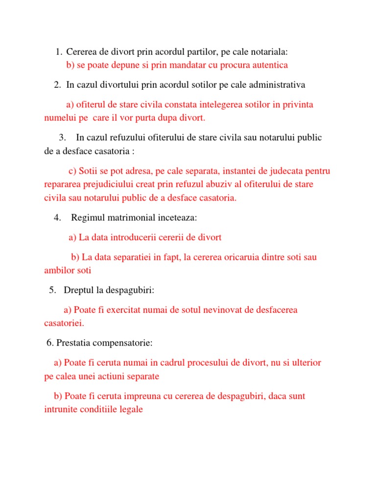 Cererea de Divort Prin Acordul Partilor | PDF