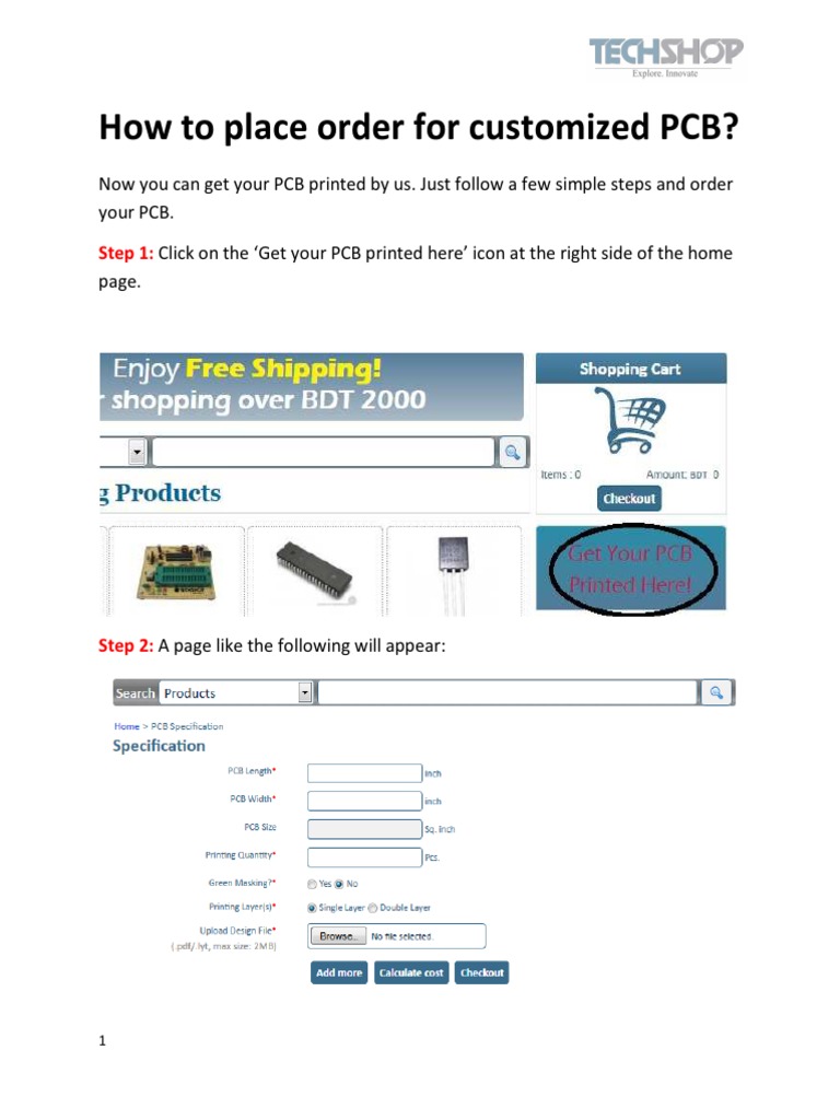 How To Place Order For Customized PCB Circuit Diagram