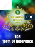 (New) Tor Propesa Unusia 2018 (For Peserta)