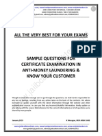 AML-KYC-Sample Questions by Murugan