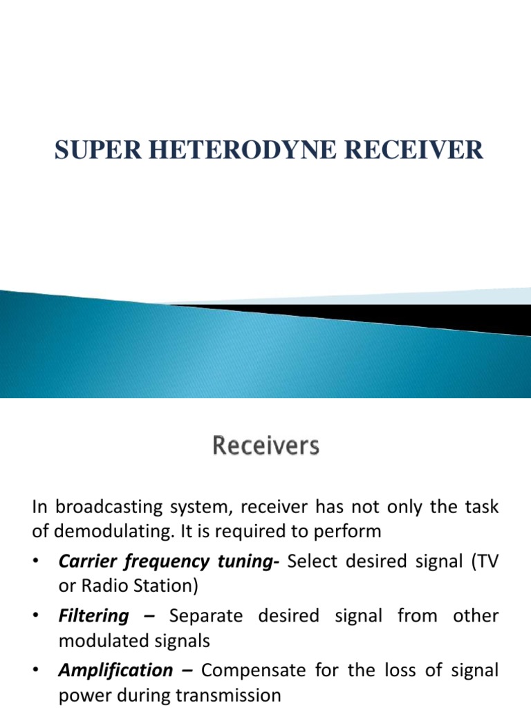Superhetrodyne Receiver Download Free Pdf Detector Radio Amplifier