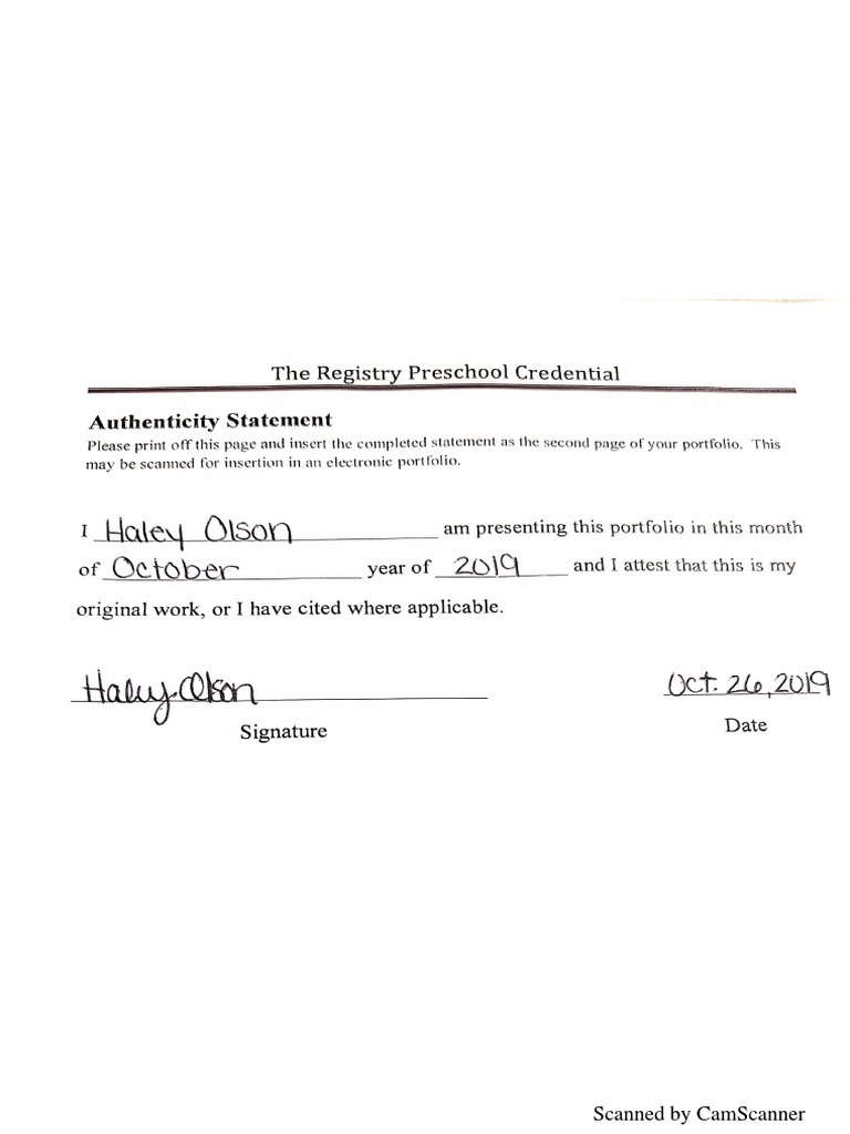 Authenticty Statement | PDF