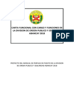 Carta Funcional Con Cargo y Funciones de La Division de Orden Publico y Seguridad Abancay 2018