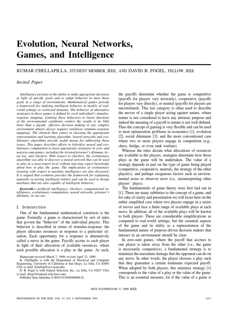 Neural Networks & Game Intelligence | PDF | Artificial Neural Network ...