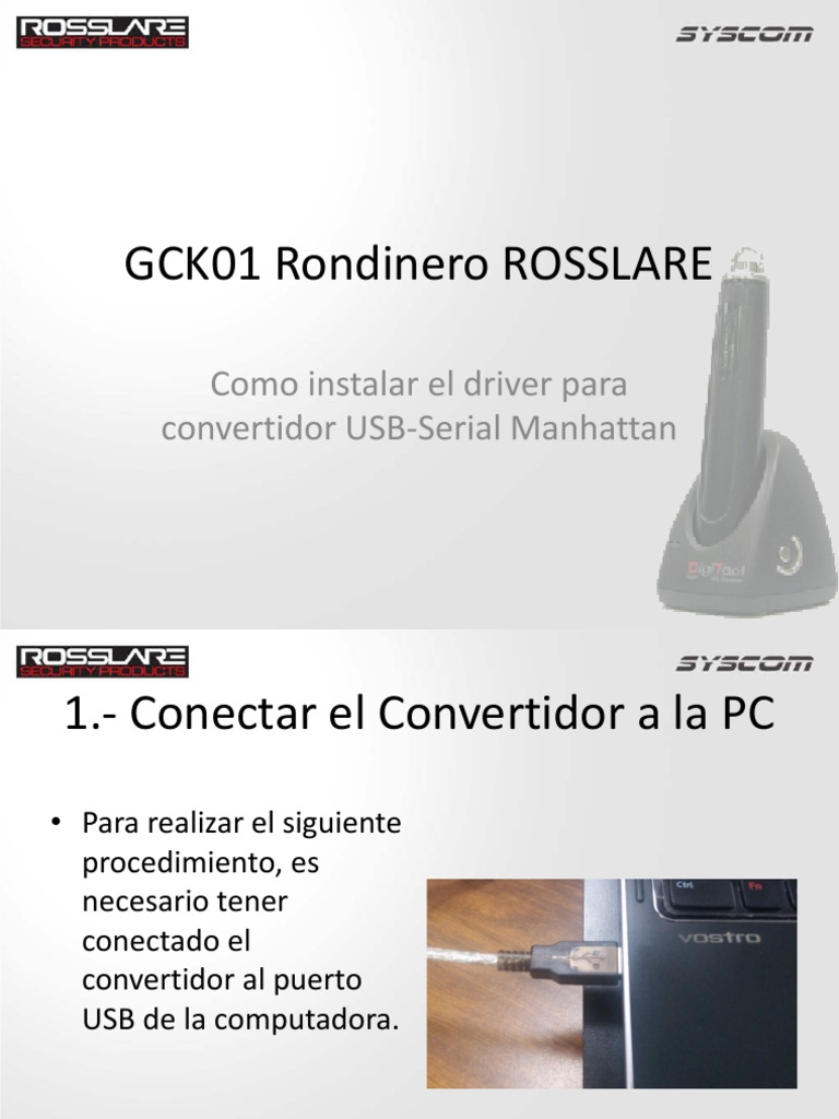 Instalación del Driver GCK01 Rondinero | PDF | USB | Microsoft Windows