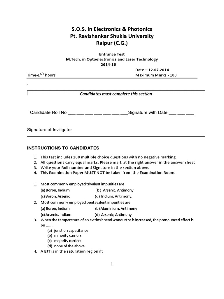 Electronics MCQs Download Free PDF Radiation