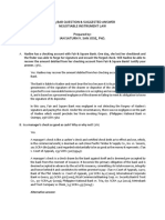 2015 Bar Question & Suggested Answer Negotiable Instrument Law Prepared By: Ian Saturn V. San Jose, PHD