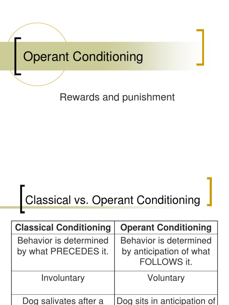 Operant Conditioning PDF Reinforcement Animal Training