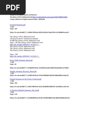 0 English Grammar Books Docx English As A Second Or Foreign Language Languages