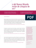El Impacto Del Nuevo Mundo en La Invención de Útopia de Tomas Moro PDF