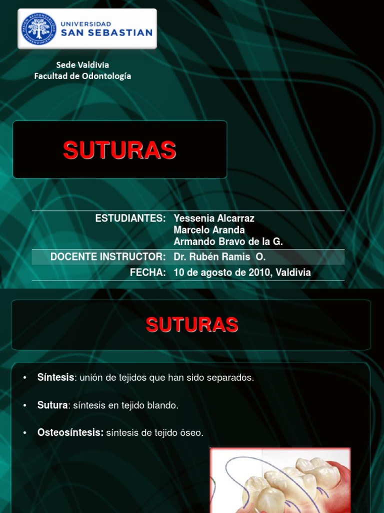 Suturas Pdf Sutura Quirúrgica Herida