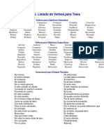 Conectores Listado de Verbos para Tesis