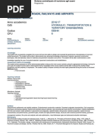 Anno Accademico 2016/17 Cds Hydraulic, Transportation & Territory Engineering Codice 055Hh Cfu 9