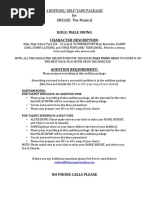 Grease Musical Character Breakdown | PDF | Singing | Performing Arts