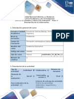 Guía de Actividades de Estadistica y Unidad 3