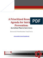 A Prioritized Research Agenda For Suicide Prevention:: An Action Plan To Save Lives