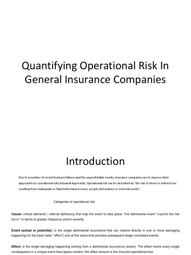 Case Study Operational Risk Pdf Operational Risk Risk Management