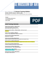 Llaa Training Info 2020